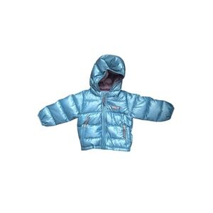 Patagonia Baby Hi-Loft Down Sweater Hoody Blue 3-6M 60493 Puffer Jacket NEW